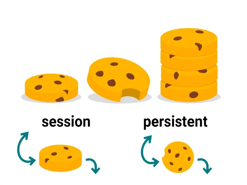 Illustration of various cookies in digital form