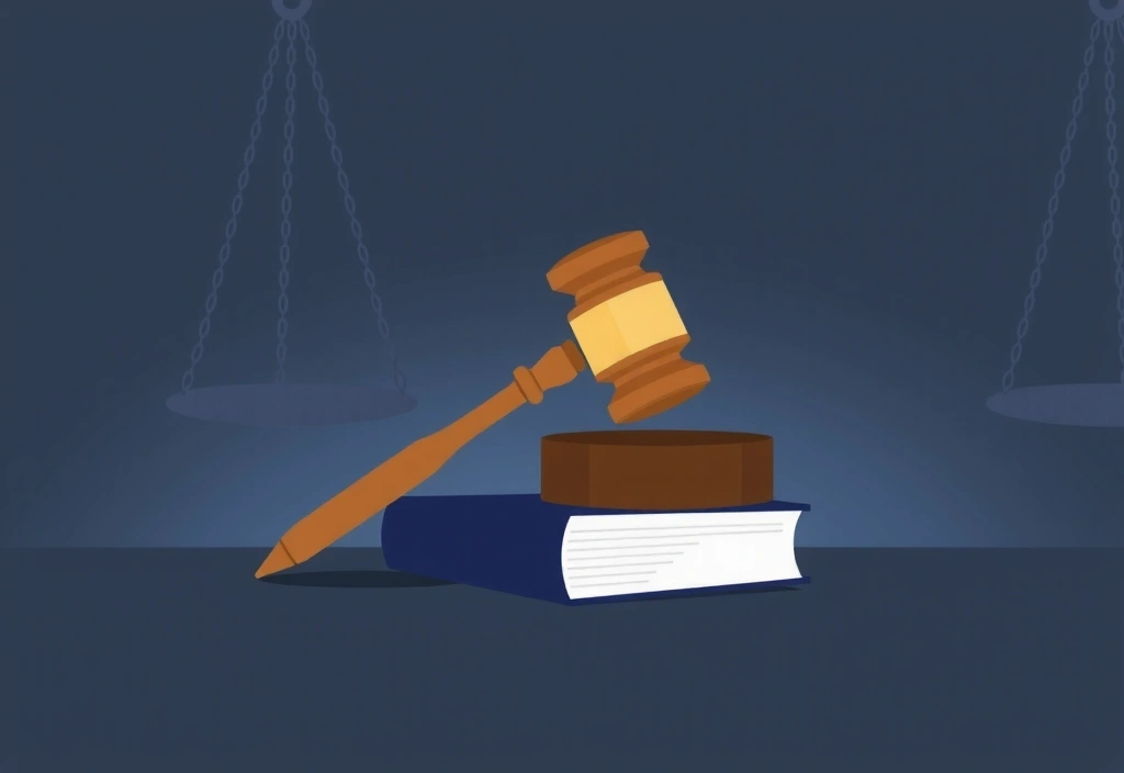 Illustration of a gavel and legal documents, symbolizing governing law